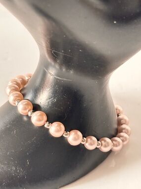 Tocara pink glass pearl bracelet